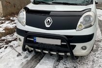 Renault Kangoo 2008–2020 гг. Кенгурятник WT004 Black (нерж) фото 2