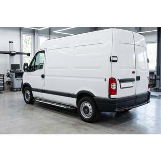 Боковые Подножки Sunrise (2 шт., Алюминий) Renault Master 1998-2010 гг. фото 1