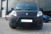 Renault Kangoo 2008–2020 гг. Передний силовой бампер WT003 Черный Нержавейка фото 5