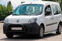 Renault Kangoo 2008–2020 гг. Передний силовой бампер WT003 Черный Нержавейка фото 2