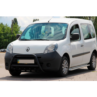 Передний силовой бампер WT003 Черный Нержавейка фото 2