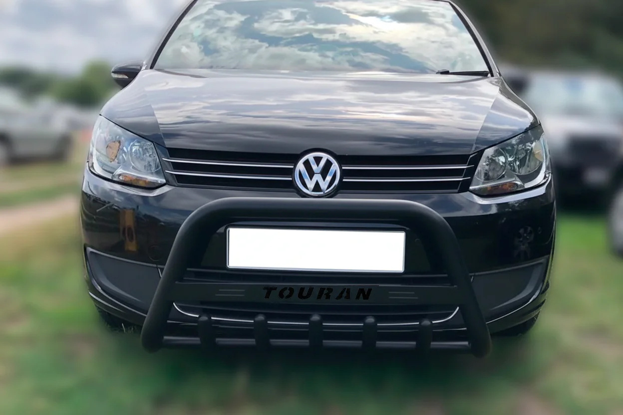 Кенгурятник WT004 Black (нерж) для Volkswagen Touran 2010-2015 рр