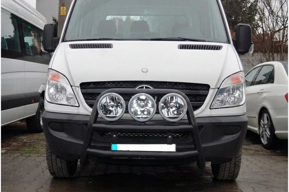 Mercedes Sprinter W906 2006–2018 гг. Кенгурятник высокий WT018 Black (нерж.) Фото 2