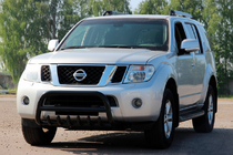 Nissan Navara 2006-2015 гг. Кенгурятник WT008 Black (нерж) фото 4