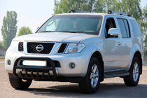 Nissan Navara 2006-2015 гг. Кенгурятник WT008 Black (нерж) фото 1