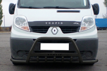 Renault Trafic 2001-2015 гг. Кенгурятник Exclusive Black (нерж.) фото 1