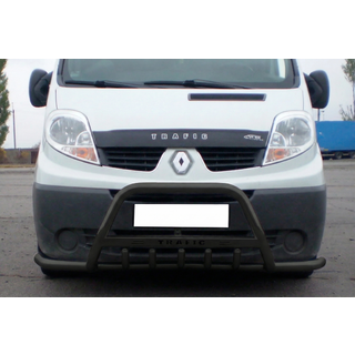 Кенгурятник с усами Black (нерж.) фото 1