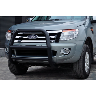 Передняя защита WT018 Black (нерж.) фото 3