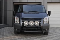 Ford Transit 2000–2014 гг. Кенгурятник WT018 Black (2006-2014, нерж.) фото 1
