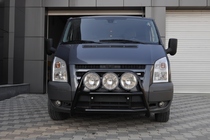 Ford Transit 2000–2014 гг. Кенгурятник WT018 Black (2006-2014, нерж.) фото 1