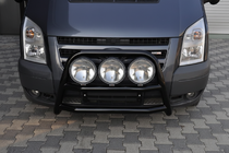 Ford Transit 2000–2014 гг. Кенгурятник WT018 Black (2006-2014, нерж.) фото 2