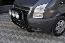 Ford Transit 2000–2014 гг. Кенгурятник WT018 Black (2006-2014, нерж.) фото 3