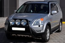Honda CRV 2001-2006 гг. Кенгурятник WT018 Black (нерж.) фото 3