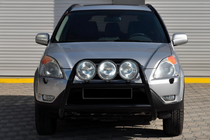 Honda CRV 2001-2006 гг. Кенгурятник WT018 Black (нерж.) фото 4