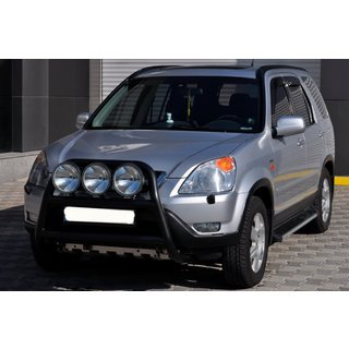 Кенгурятник WT018 Black (нерж.) Honda CRV 2001-2006 гг. фото 3