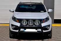 Kia Sportage 2010-2015 гг. Кенгурятник WT018 Black (нерж.) фото 1