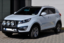 Kia Sportage 2010-2015 гг. Кенгурятник WT018 Black (нерж.) фото 2