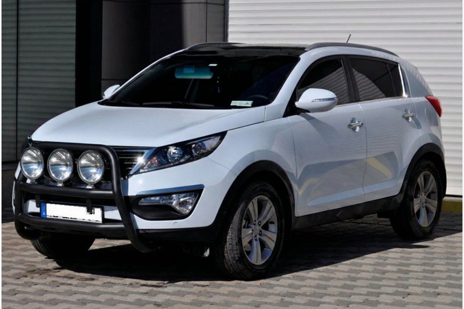 Kia Sportage 2010-2015 гг. Кенгурятник WT018 Black (нерж.) Фото 2