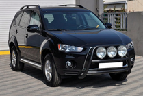 Mitsubishi Outlander 2006-2012 гг. Кенгурятник WT018 Black (нерж.) фото 3