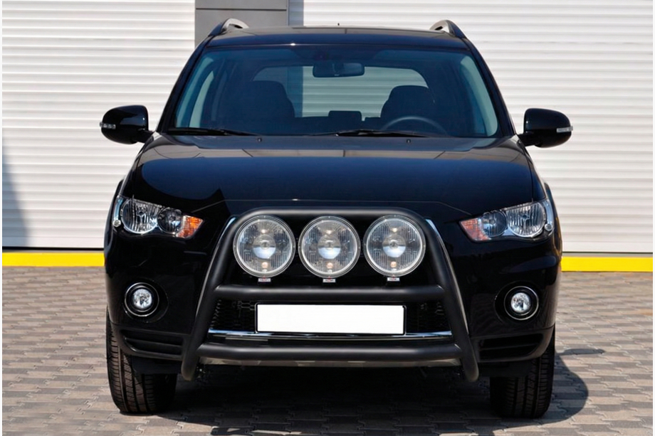 Mitsubishi Outlander 2006-2012 гг. Кенгурятник WT018 Black (нерж.) Image