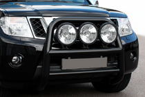 Nissan Navara 2006-2015 гг. Кенгурятник WT018 Black (нерж) фото 1