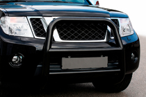 Nissan Pathfinder R51 2005-2014 гг. Кенгурятник WT018 Black (нерж) фото 1