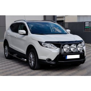 Кенгурятник WT018 Black (нерж) Nissan Qashqai 2014-2021 гг. фото 3