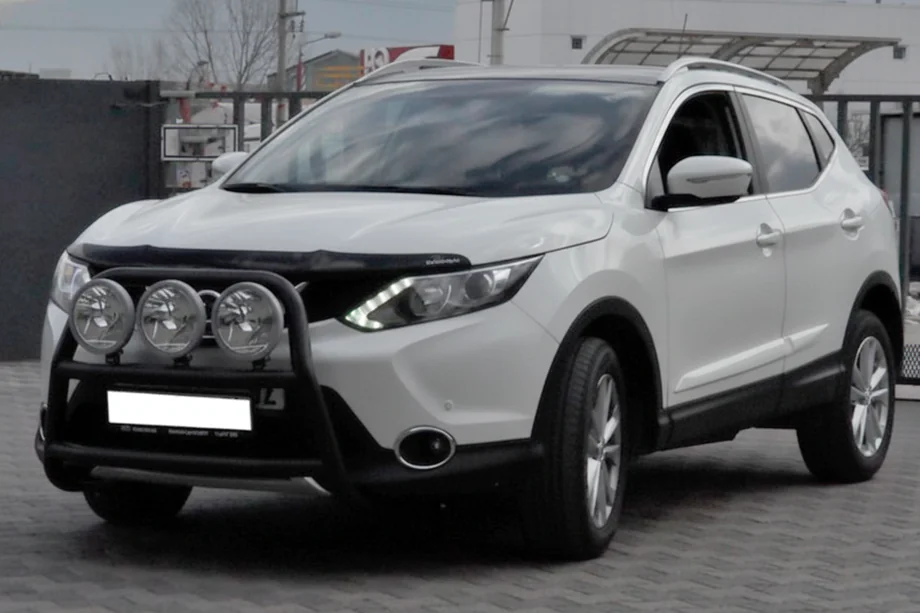 Nissan Qashqai 2014-2021 гг. Кенгурятник WT018 Black (нерж) Фото 1