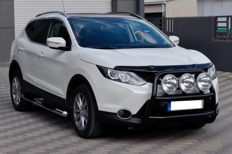 Nissan Qashqai 2014-2021 гг. Кенгурятник WT018 Black (нерж) Фото 3