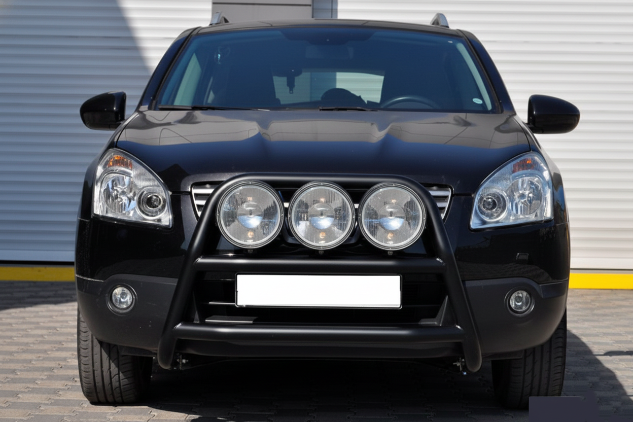 Кенгурятник WT018 Black (нерж.) для Nissan Qashqai 2007-2010 рр