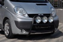 Opel Vivaro 2001–2015 гг. Кенгурятник WT018 Black (нерж.) фото 2