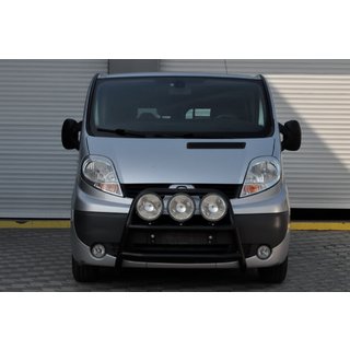 Кенгурятник WT018 Black (нерж.) Opel Vivaro 2001–2015 гг. фото 1