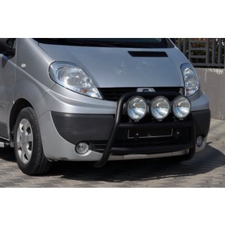 Кенгурятник WT018 Black (нерж.) Opel Vivaro 2001–2015 гг. фото 2