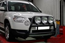 Skoda Yeti 2009-2017 гг. Кенгурятник WT018 Black (нерж.) фото 2