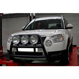 Кенгурятник WT018 Black (нерж.) Skoda Yeti 2009-2017 гг. фото 4