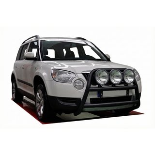 Кенгурятник WT018 Black (нерж.) Skoda Yeti 2009-2017 гг. фото 1