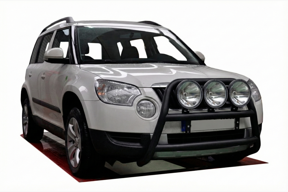 Skoda Yeti 2009-2017 гг. Кенгурятник WT018 Black (нерж.) Image