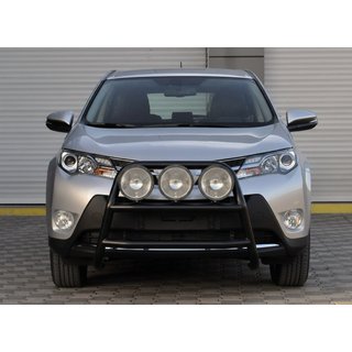 Кенгурятник WT018 Black (нерж) Toyota Rav 4 2013-2018 гг. фото 1