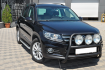 Volkswagen Tiguan 2007-2016 гг. Кенгурятник WT018 Black (нерж) фото 3