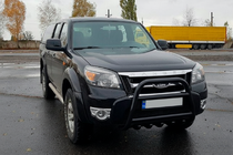 Ford Ranger 2007-2011 гг. Кенгурятник QT008 Black (нерж) фото 2