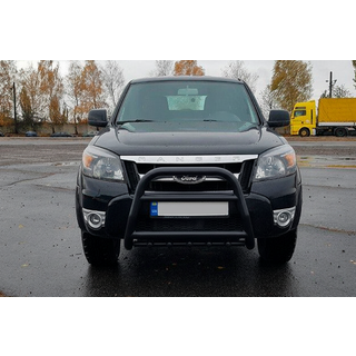 Кенгурятник QT008 Black (нерж) фото 3