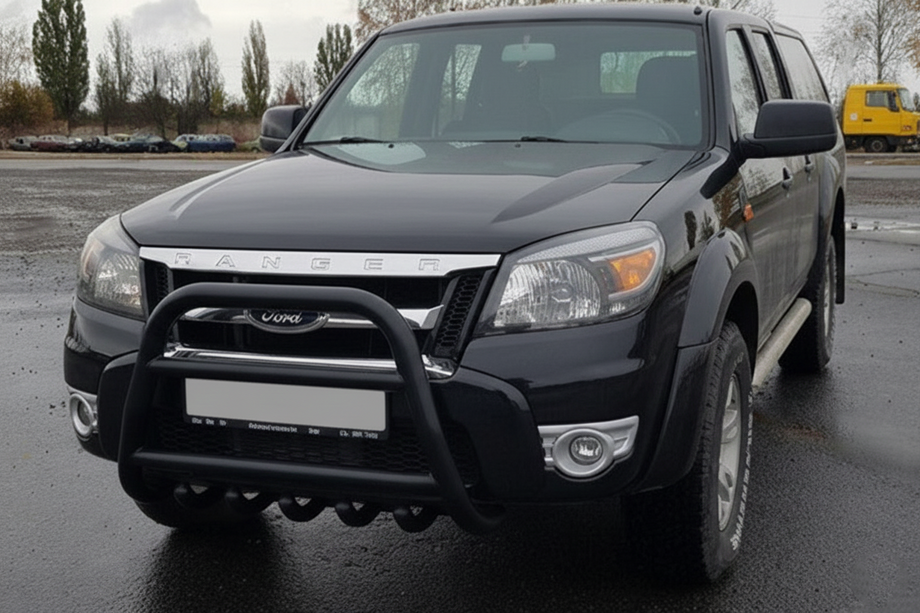 Ford Ranger 2007-2011 гг. Кенгурятник QT008 Black (нерж) Image