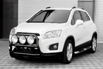Chevrolet Trax 2012-2023 гг. Передняя дуга WT018 Black (нерж.) фото 4