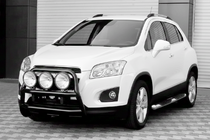 Chevrolet Trax 2012-2023 гг. Передняя дуга WT018 Black (нерж.) фото 4