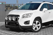 Chevrolet Trax 2012-2023 гг. Передняя дуга WT018 Black (нерж.) фото 3