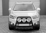 Chevrolet Trax 2012-2023 гг. Передняя дуга WT018 Black (нерж.) фото 1