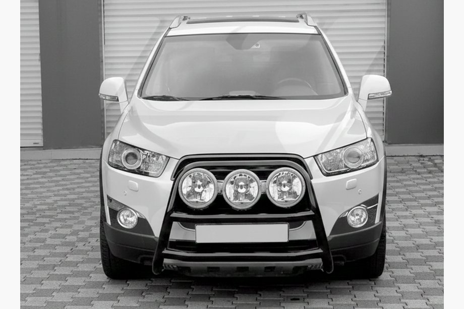 Chevrolet Trax 2012-2023 гг. Передняя дуга WT018 Black (нерж.) Image