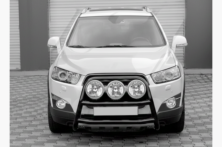 Chevrolet Trax 2012-2023 гг. Передняя дуга WT018 Black (нерж.) Image