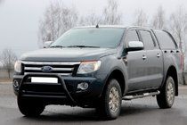 Ford Ranger 2011-2022 гг. Передняя защита WT022 Black (нерж.) фото 3
