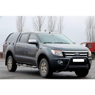 Передняя защита WT022 Black (нерж.) Ford Ranger 2011–2022 гг. фото 2